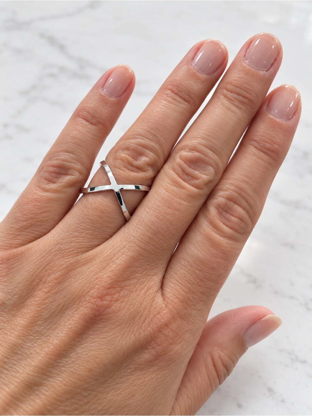 NWT 925 Sterling Silver Open X Crossover Criss Cross Ring! Sizes 6-12 NEW!